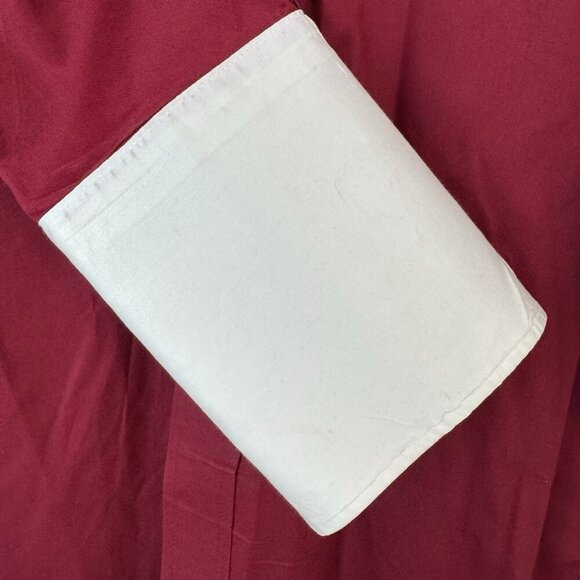 Donald J Trump Signature Collection Men's 16 Dress Shirt Red White Collar & Cuff - Picture 4 of 8